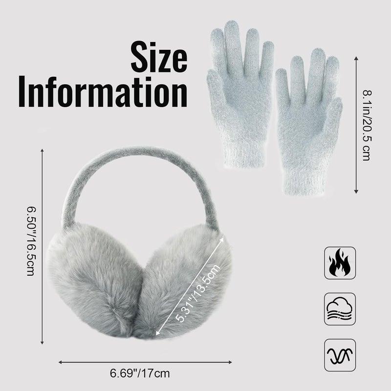 FSTEOE Winter Ear Muffs Women Warm Earmuff Girls Ear Warmers Soft Plush Outdoor Adjustable Ear Cover - Image 3
